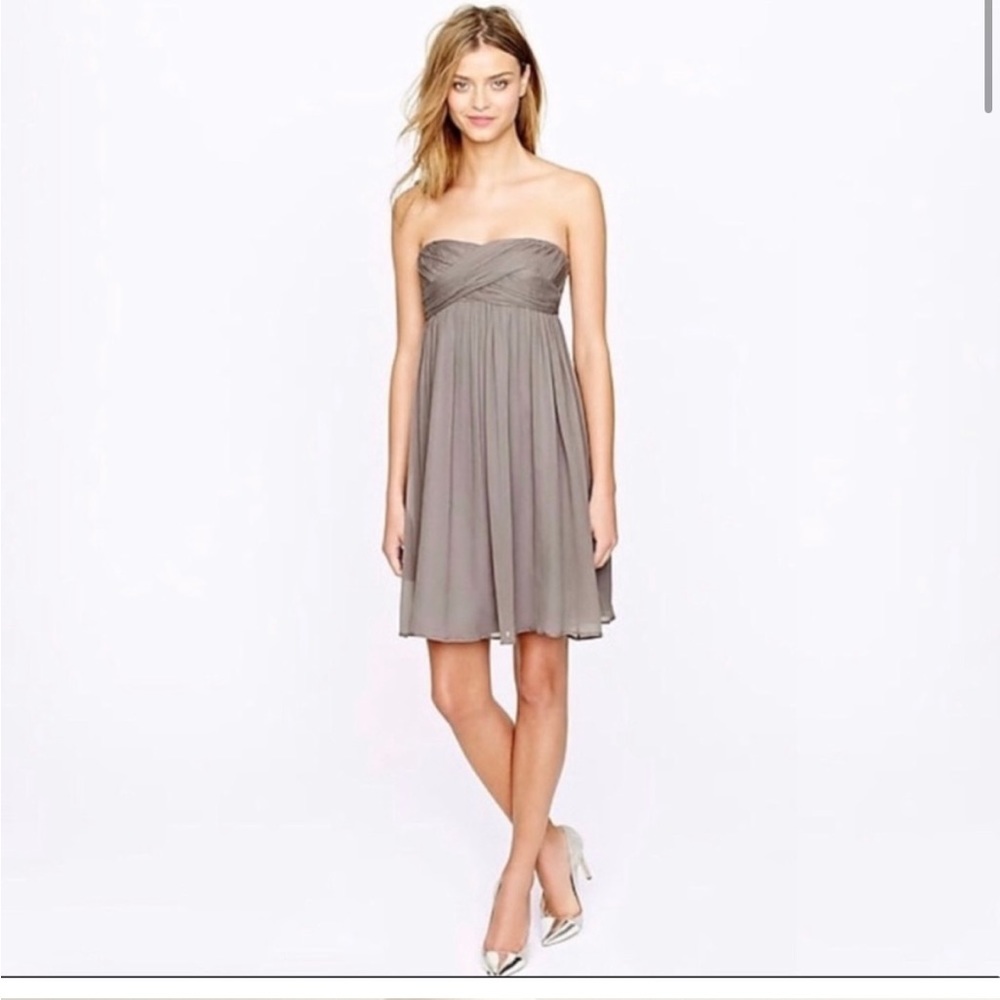 JCrew Taryn Silk Chiffon Mini Dress